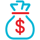 Bag of money icon