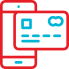 Credit card with smartphone icon