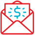 Envelope with money icon