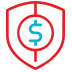 Shield with dollar sign icon